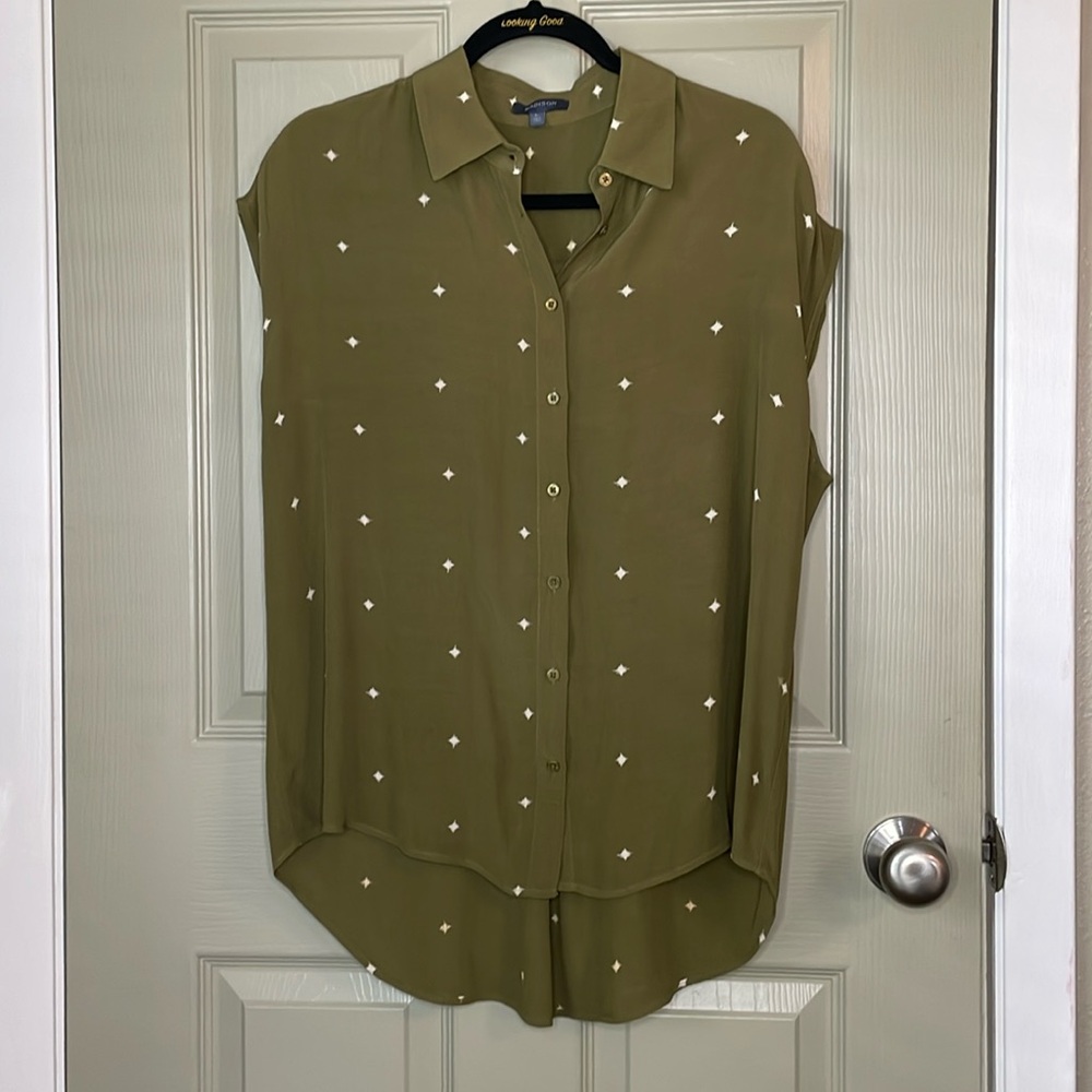 Striking Olive & Cream Madison Blouse